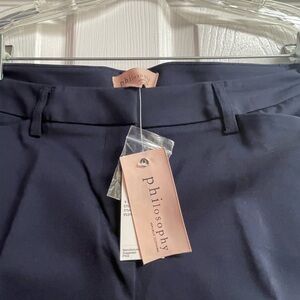 Philosophy Navy Straight Dress Pants